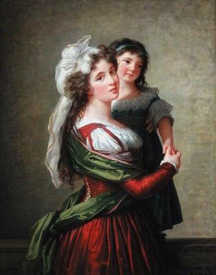 elisabeth vigee-lebrun Madame Rousseau et sa fille. china oil painting image